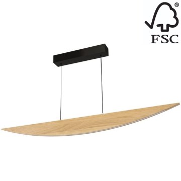 LED Dimmable chandelier on a string DUBAI LED/14W/230V oak – FSC certified