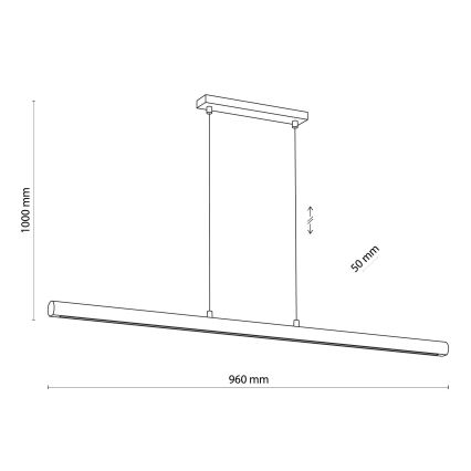 LED Dimmable chandelier on a string GIACINTO LED/30W/230V