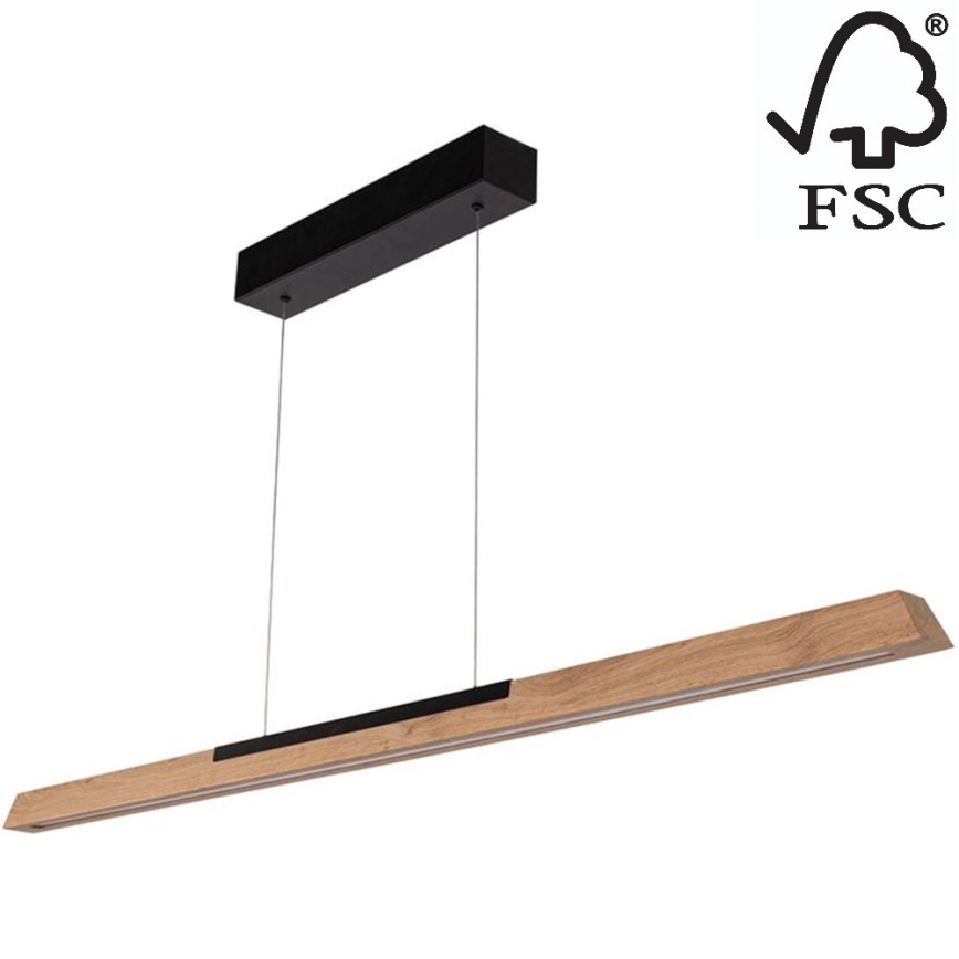 LED Dimmable chandelier on a string JONAS LED/16,5W/230V oak – FSC certified