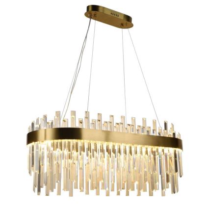 LED Dimmable crystal chandelier on a string LED/100W/230V 3000-6500K gold + remote control
