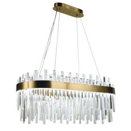 LED Dimmable crystal chandelier on a string LED/100W/230V 3000-6500K gold + remote control