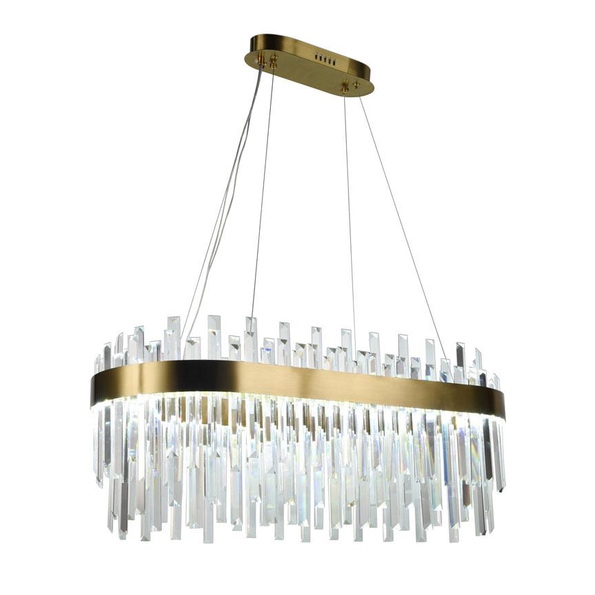 LED Dimmable crystal chandelier on a string LED/100W/230V 3000-6500K gold + remote control