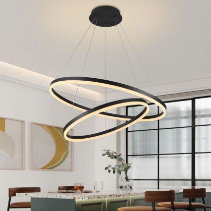 LED Dimmable chandelier on a string LED/100W/230V 3000-6500K d. 80 cm + remote control
