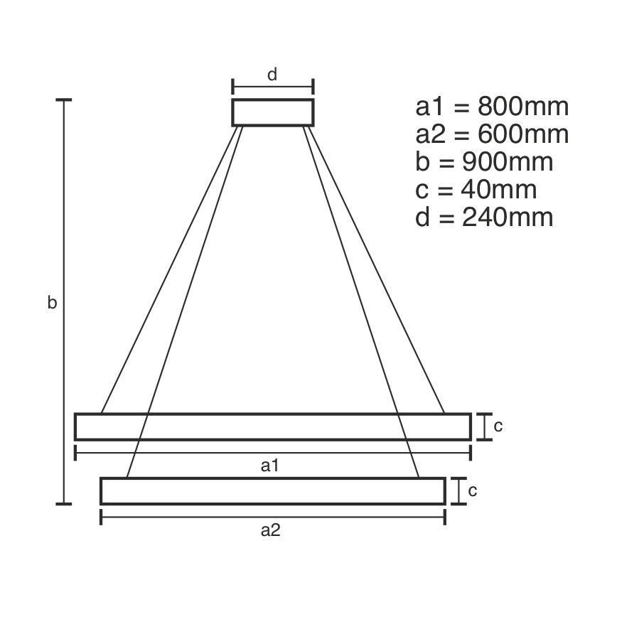 LED Dimmable chandelier on a string LED/100W/230V 3000-6500K + remote control