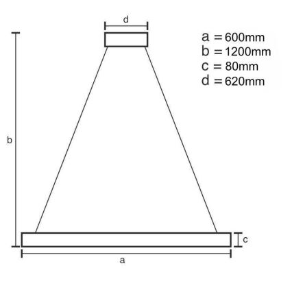 LED Dimmable chandelier on a string LED/100W/230V 3000-6500K + remote control