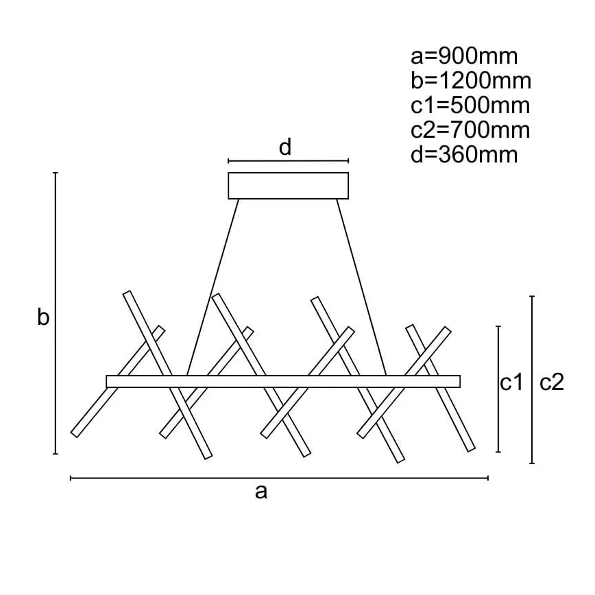 LED Dimmable chandelier on a string LED/100W/230V 3000-6500K + remote control