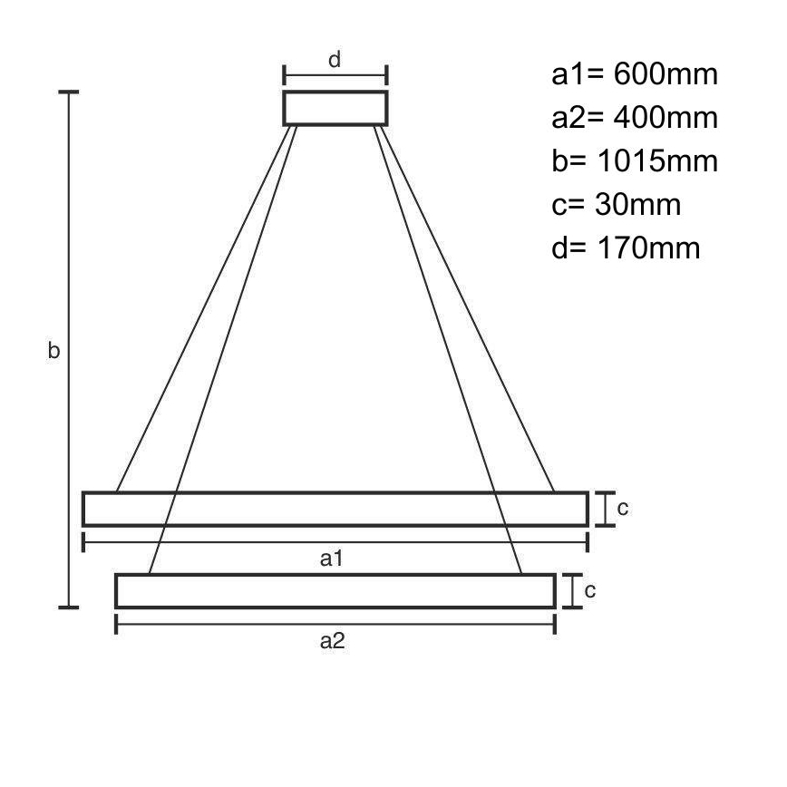 LED Dimmable chandelier on a string LED/100W/230V 3000-6500K + remote control