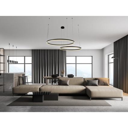 LED Dimmable chandelier on a string LED/100W/230V 3000-6500K d. 80 cm + remote control