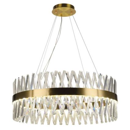 LED Dimmable crystal chandelier on a string LED/110W/230V 3000-6500K gold + remote control