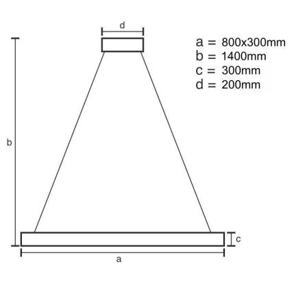 LED Dimmable crystal chandelier on a string LED/110W/230V 3000-6500K gold + remote control