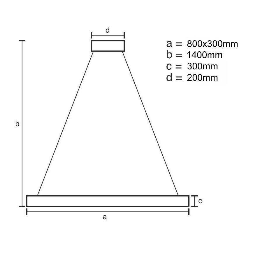 LED Dimmable crystal chandelier on a string LED/110W/230V 3000-6500K gold + remote control