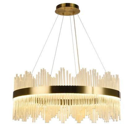 LED Dimmable crystal chandelier on a string LED/110W/230V 3000-6500K gold + remote control