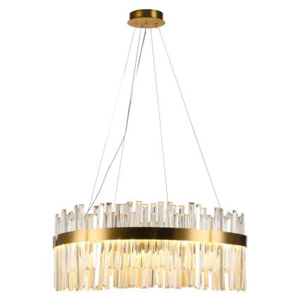 LED Dimmable crystal chandelier on a string LED/110W/230V 3000-6500K gold + remote control
