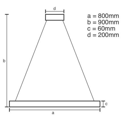 LED Dimmable chandelier on a string LED/110W/230V 3000-6500K + remote control
