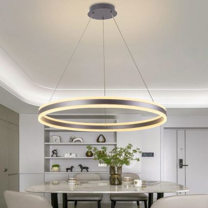 LED Dimmable chandelier on a string LED/110W/230V 3000-6500K d. 80 cm + remote control