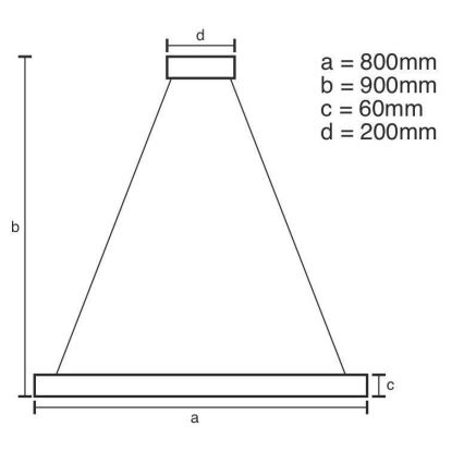 LED Dimmable chandelier on a string LED/110W/230V 3000-6500K + remote control