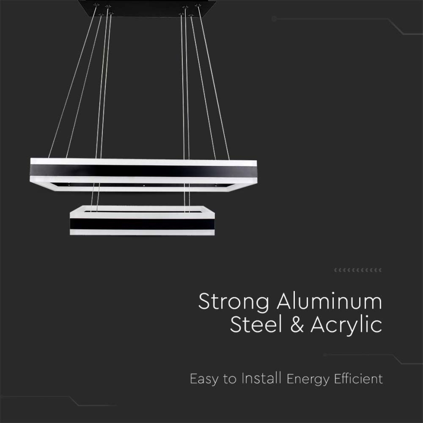 LED Dimmable chandelier on a string LED/113W/230V 3000K black
