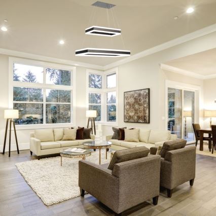 LED Dimmable chandelier on a string LED/113W/230V 3000K brown