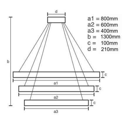 LED Dimmable crystal chandelier on a string LED/115W/230V 3000-6500K shiny chrome + remote control