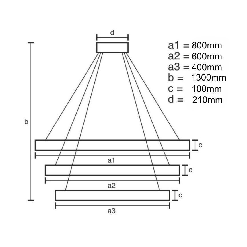 LED Dimmable crystal chandelier on a string LED/115W/230V 3000-6500K shiny chrome + remote control