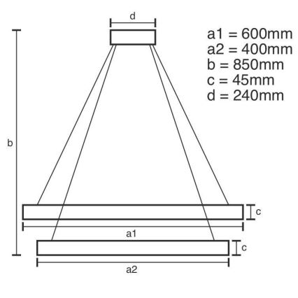 LED Dimmable chandelier on a string LED/120W/230V 3000-6500K + remote control