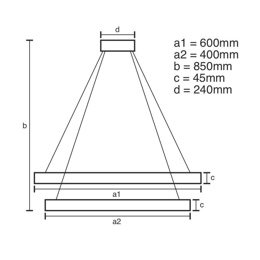 LED Dimmable chandelier on a string LED/120W/230V 3000-6500K + remote control