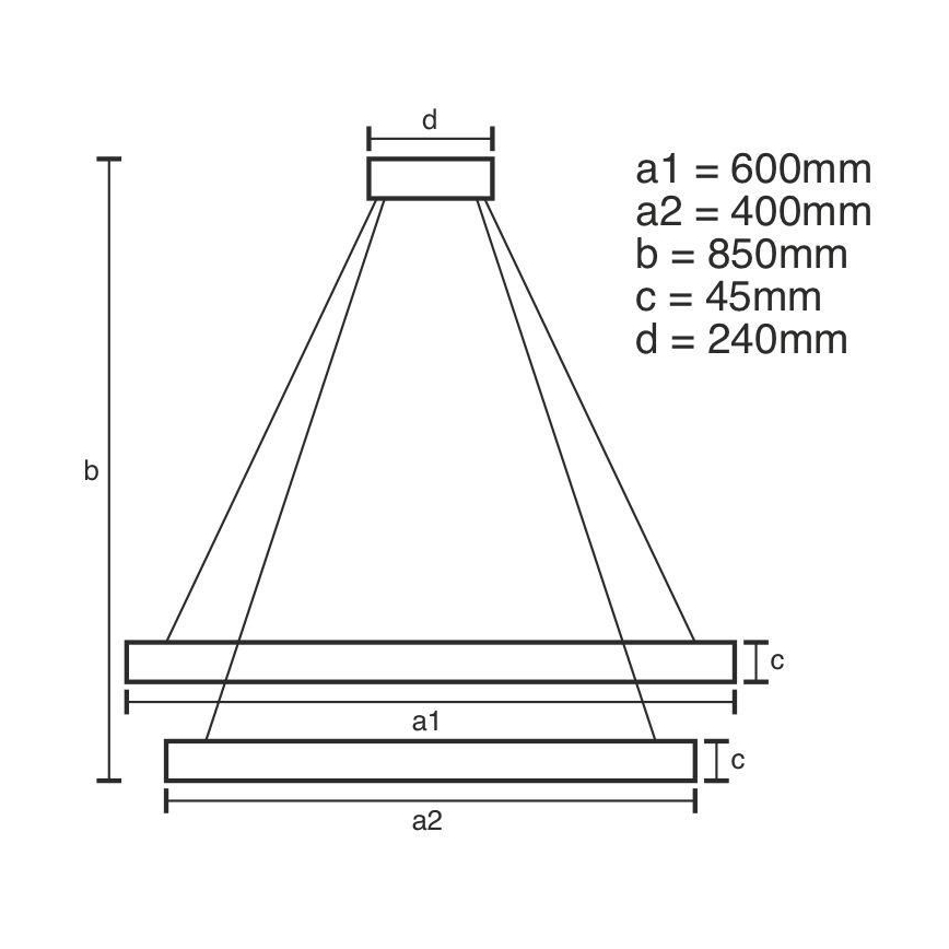LED Dimmable chandelier on a string LED/120W/230V 3000-6500K + remote control