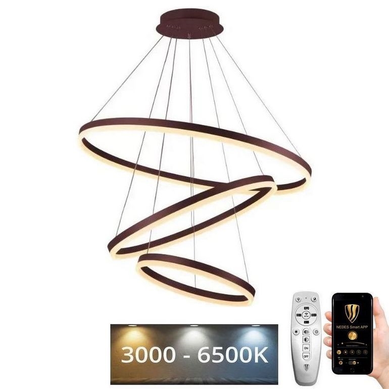 LED Dimmable chandelier on a string LED/125W/230V 3000-6500K + remote control