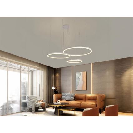 LED Dimmable chandelier on a string LED/125W/230V 3000-6500K + remote control