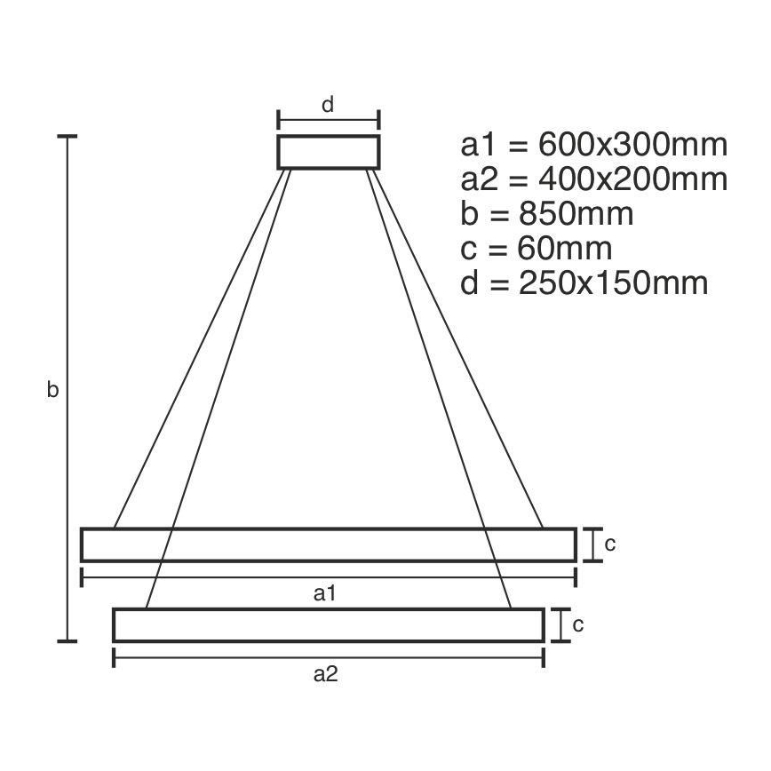 LED Dimmable chandelier on a string LED/130W/230V 3000-6500K + remote control