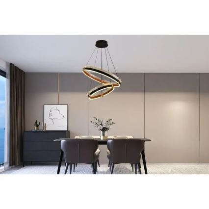 LED Dimmable chandelier on a string LED/140W/230V 3000-6500K d. 60 cm + remote control
