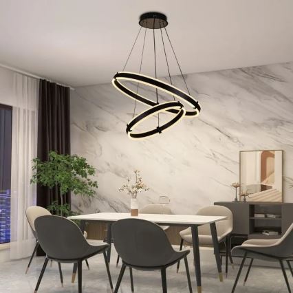 LED Dimmable chandelier on a string LED/140W/230V 3000-6500K + remote control