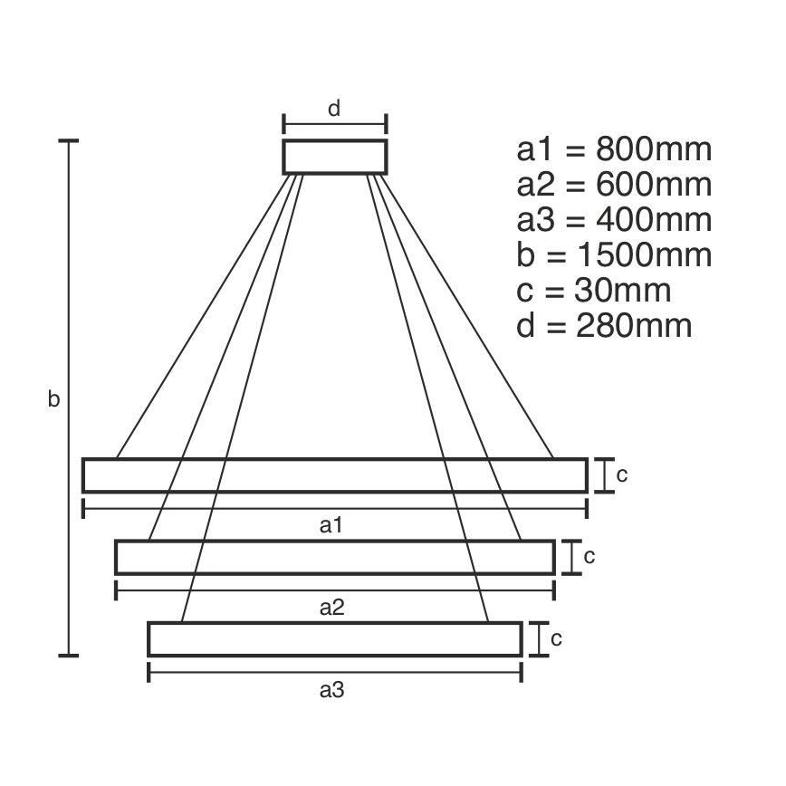 LED Dimmable crystal chandelier on a string LED/210W/230V 3000-6500K silver + remote control