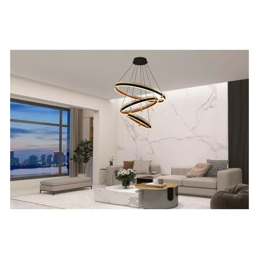 LED Dimmable chandelier on a string LED/240W/230V 3000-6500K + remote control