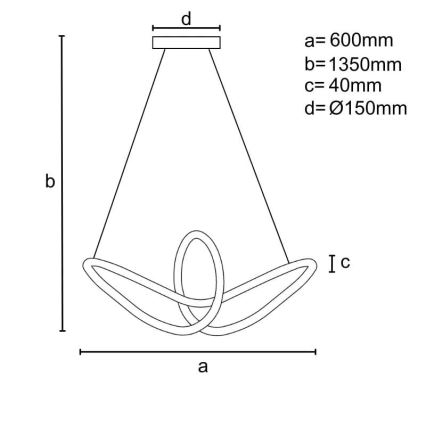 LED Dimmable chandelier on a string LED/25W/230V 3000-6500K + remote control