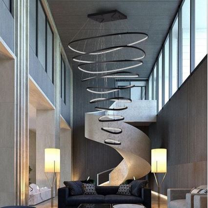 LED Dimmable chandelier on a string LED/370W/230V 3000-6500K d. 100 cm + remote control