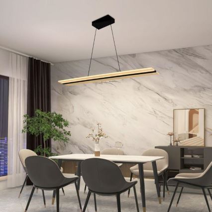 LED Dimmable chandelier on a string LED/40W/230V 3000-6500K black + remote control