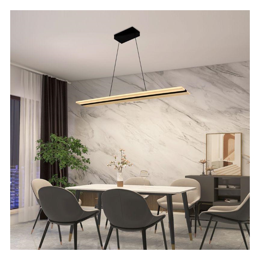LED Dimmable chandelier on a string LED/40W/230V 3000-6500K black + remote control