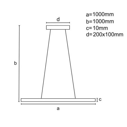 LED Dimmable chandelier on a string LED/40W/230V 3000-6500K black + remote control