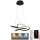 LED Dimmable chandelier on a string LED/40W/230V 3000-6500K black + remote control