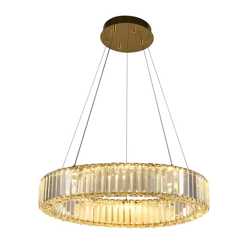 LED Dimmable crystal chandelier on a string LED/40W/230V 3000-6500K chrome/gold + remote control