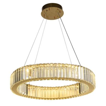 LED Dimmable crystal chandelier on a string LED/40W/230V 3000-6500K chrome/gold + remote control