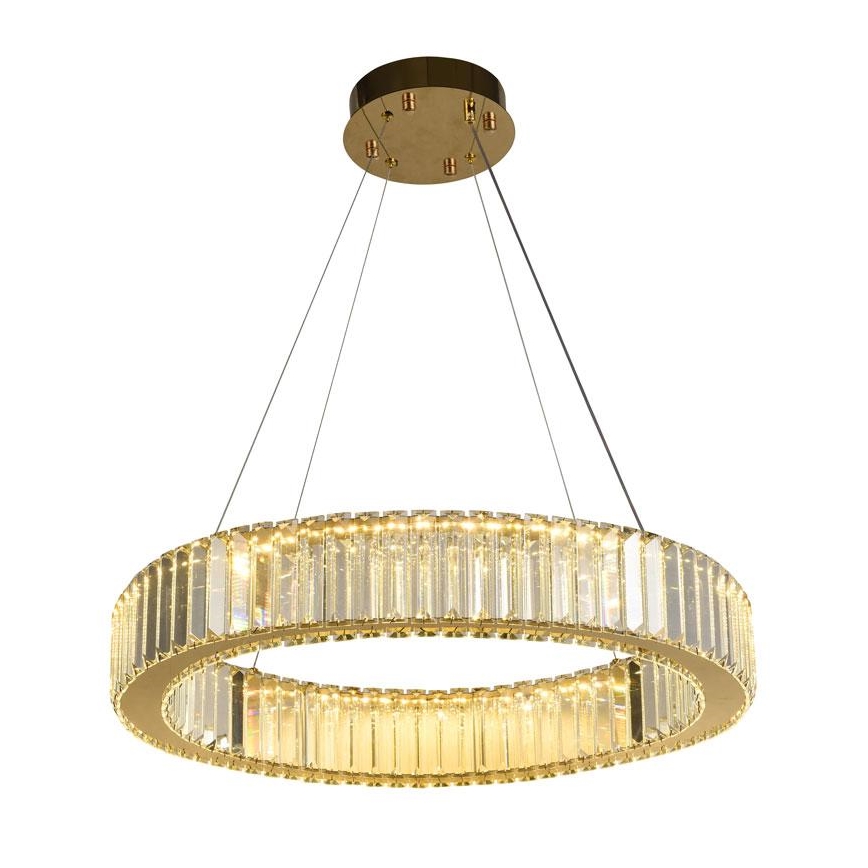 LED Dimmable crystal chandelier on a string LED/40W/230V 3000-6500K chrome/gold + remote control