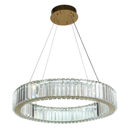 LED Dimmable crystal chandelier on a string LED/40W/230V 3000-6500K chrome/gold + remote control