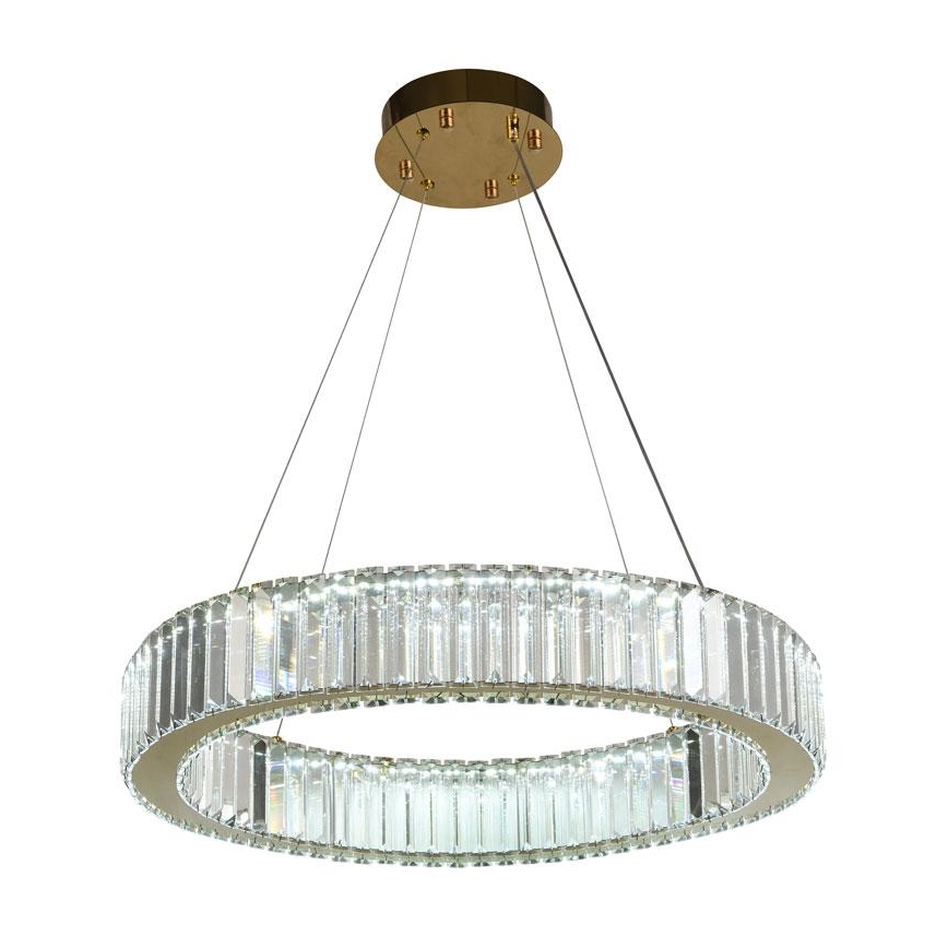 LED Dimmable crystal chandelier on a string LED/40W/230V 3000-6500K chrome/gold + remote control