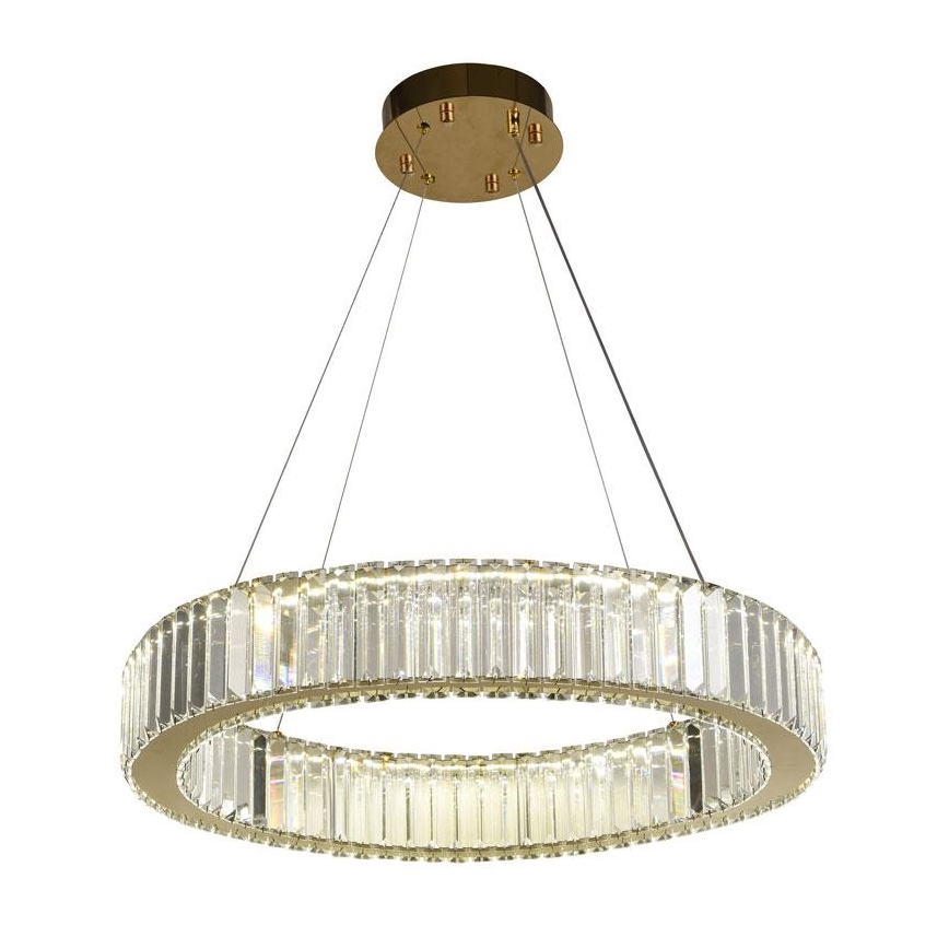 LED Dimmable crystal chandelier on a string LED/40W/230V 3000-6500K chrome/gold + remote control