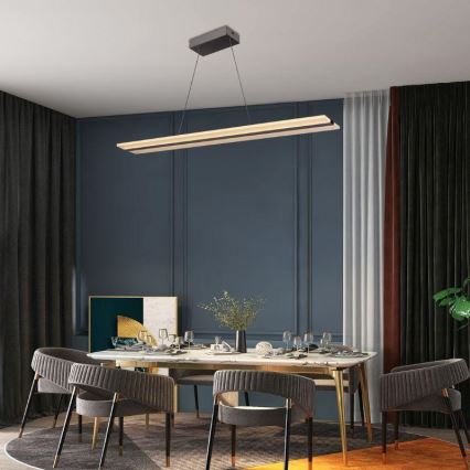 LED Dimmable chandelier on a string LED/40W/230V 3000-6500K chrome + remote control