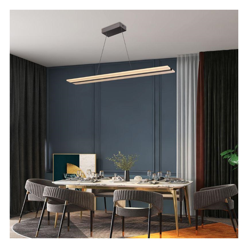 LED Dimmable chandelier on a string LED/40W/230V 3000-6500K chrome + remote control