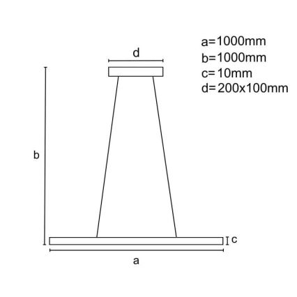 LED Dimmable chandelier on a string LED/40W/230V 3000-6500K chrome + remote control