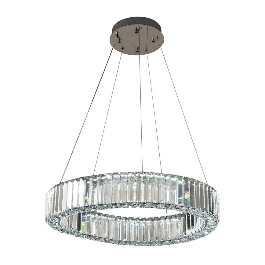 LED Dimmable crystal chandelier on a string LED/40W/230V 3000-6500K shiny chrome + remote control